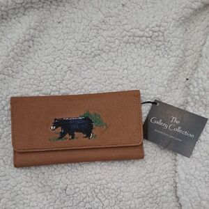 The Gallery Collection Leather Bear Wallet